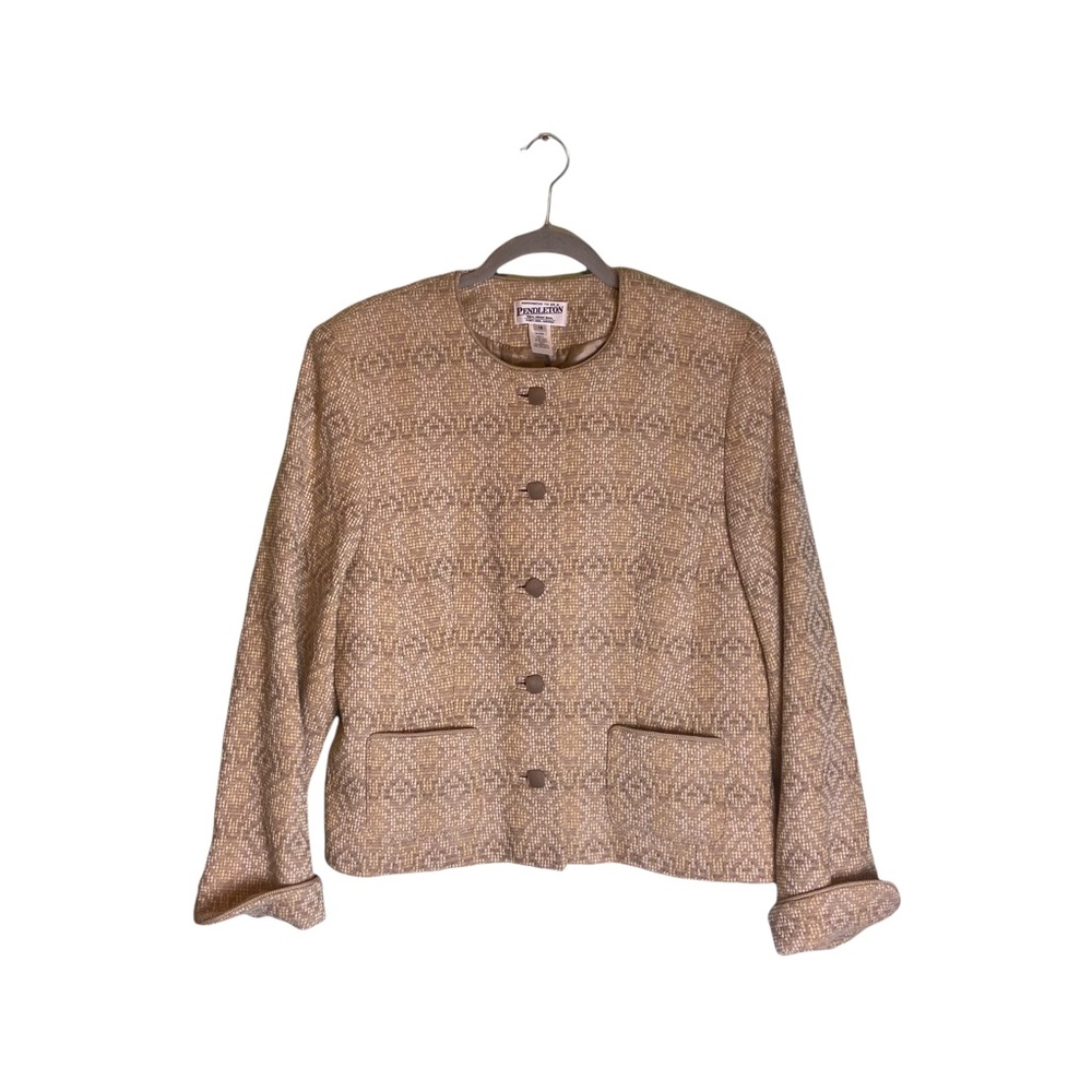 Pendleton Virgin Wool Southwestern Pattern Button… - image 1